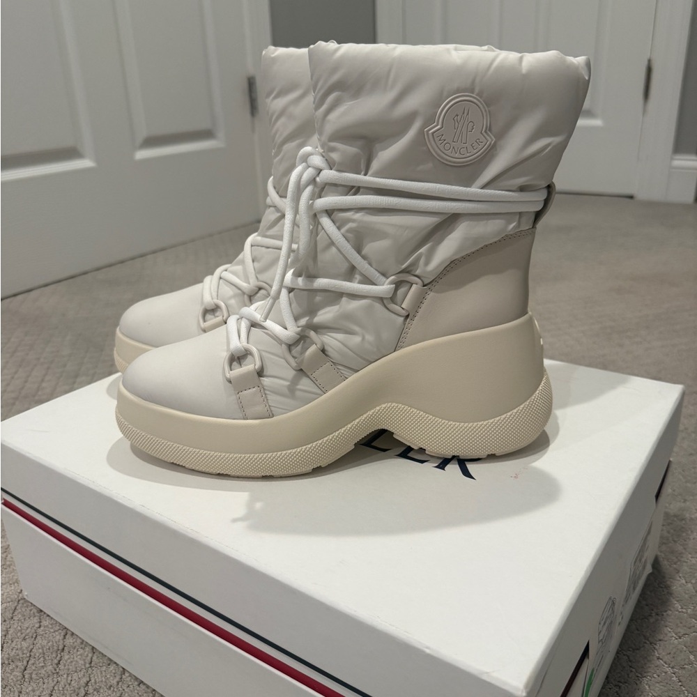 Moncler Women's White Winter Boots - Picture 5 of 5